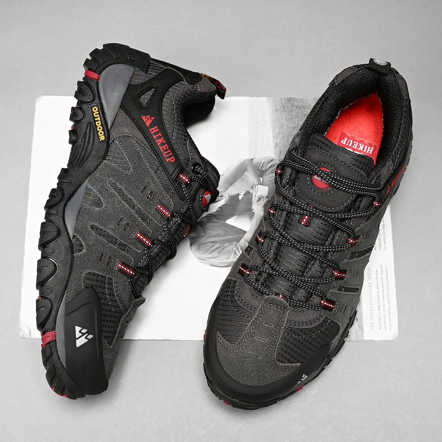 Asher Daniel Grand Outdoors: Men's Hiking Shoes | Suede Leather | Outdoor Shoes | Wear-resistant | Trekking | Walking | Hunting