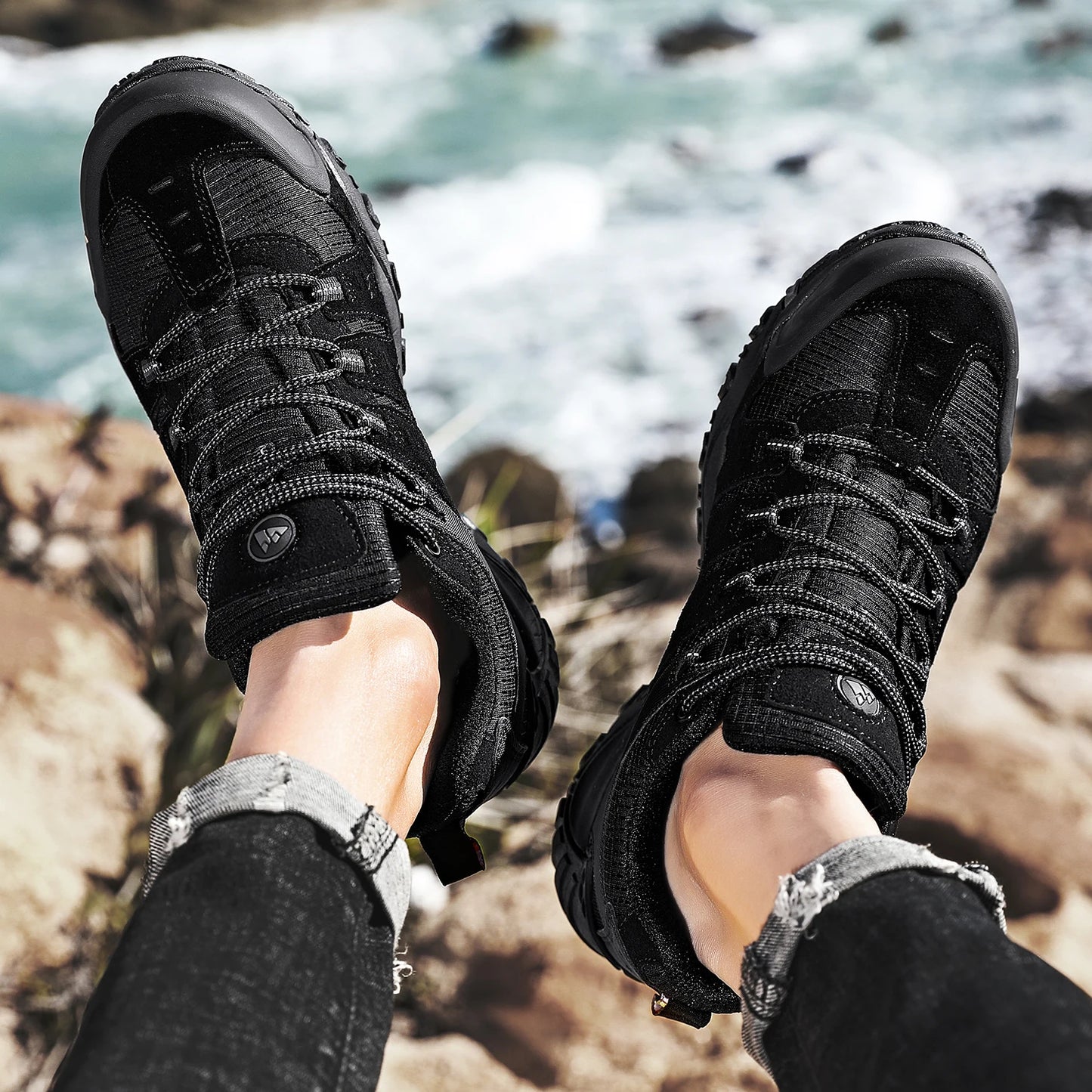 Asher Daniel Grand Outdoors: Men's Hiking Shoes | Suede Leather | Outdoor Shoes | Wear-resistant | Trekking | Walking | Hunting