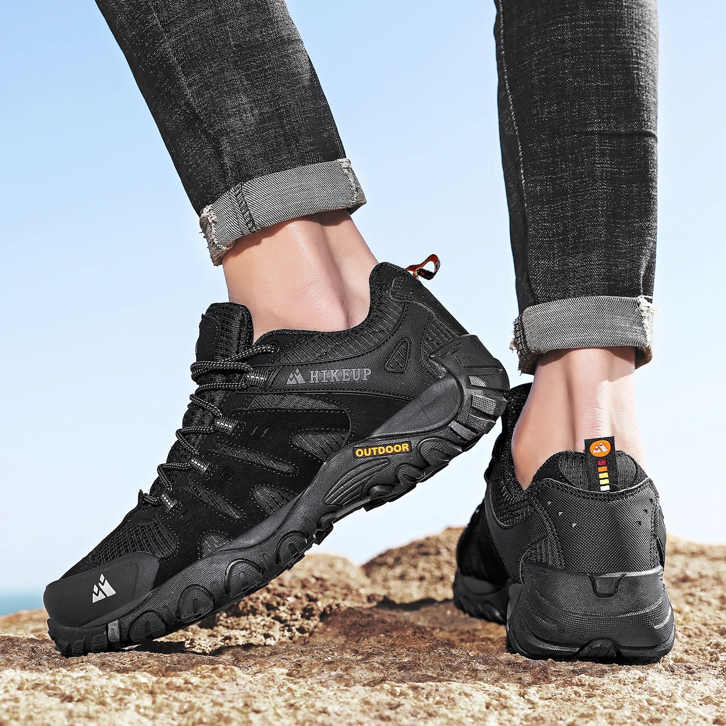 Asher Daniel Grand Outdoors: Men's Hiking Shoes | Suede Leather | Outdoor Shoes | Wear-resistant | Trekking | Walking | Hunting