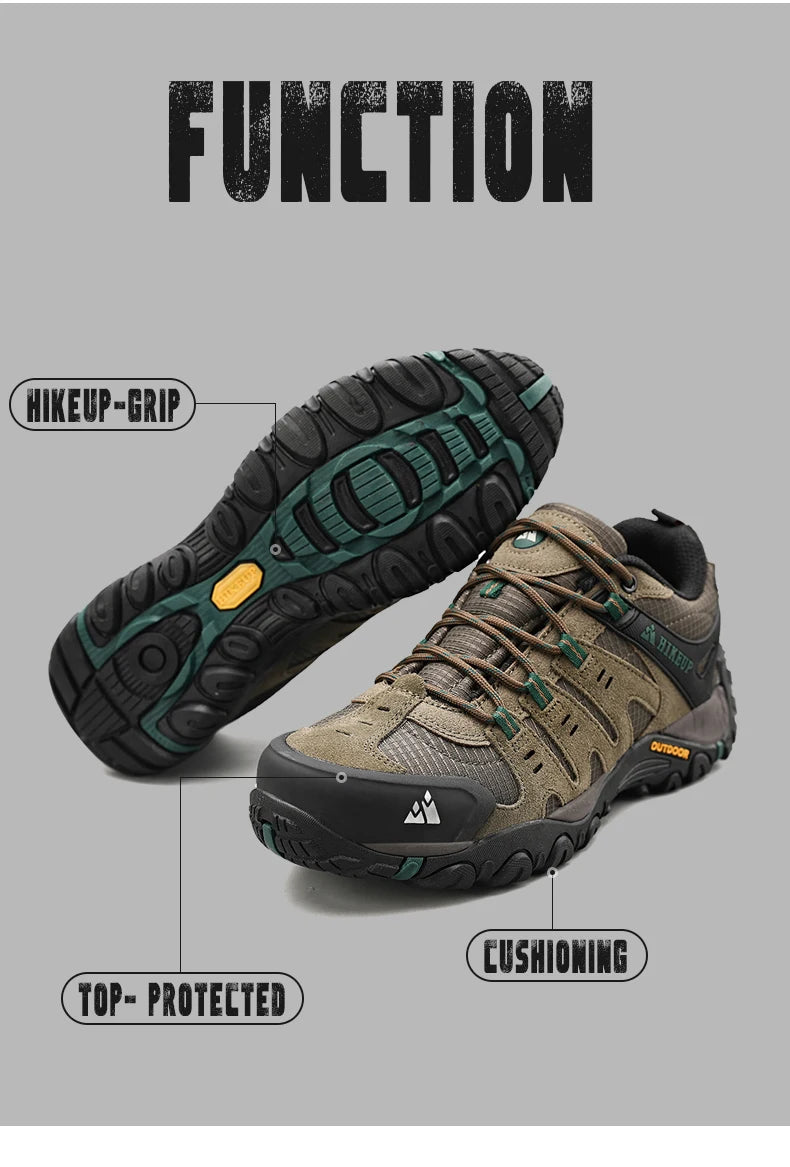Asher Daniel Grand Outdoors: Men's Hiking Shoes | Suede Leather | Outdoor Shoes | Wear-resistant | Trekking | Walking | Hunting