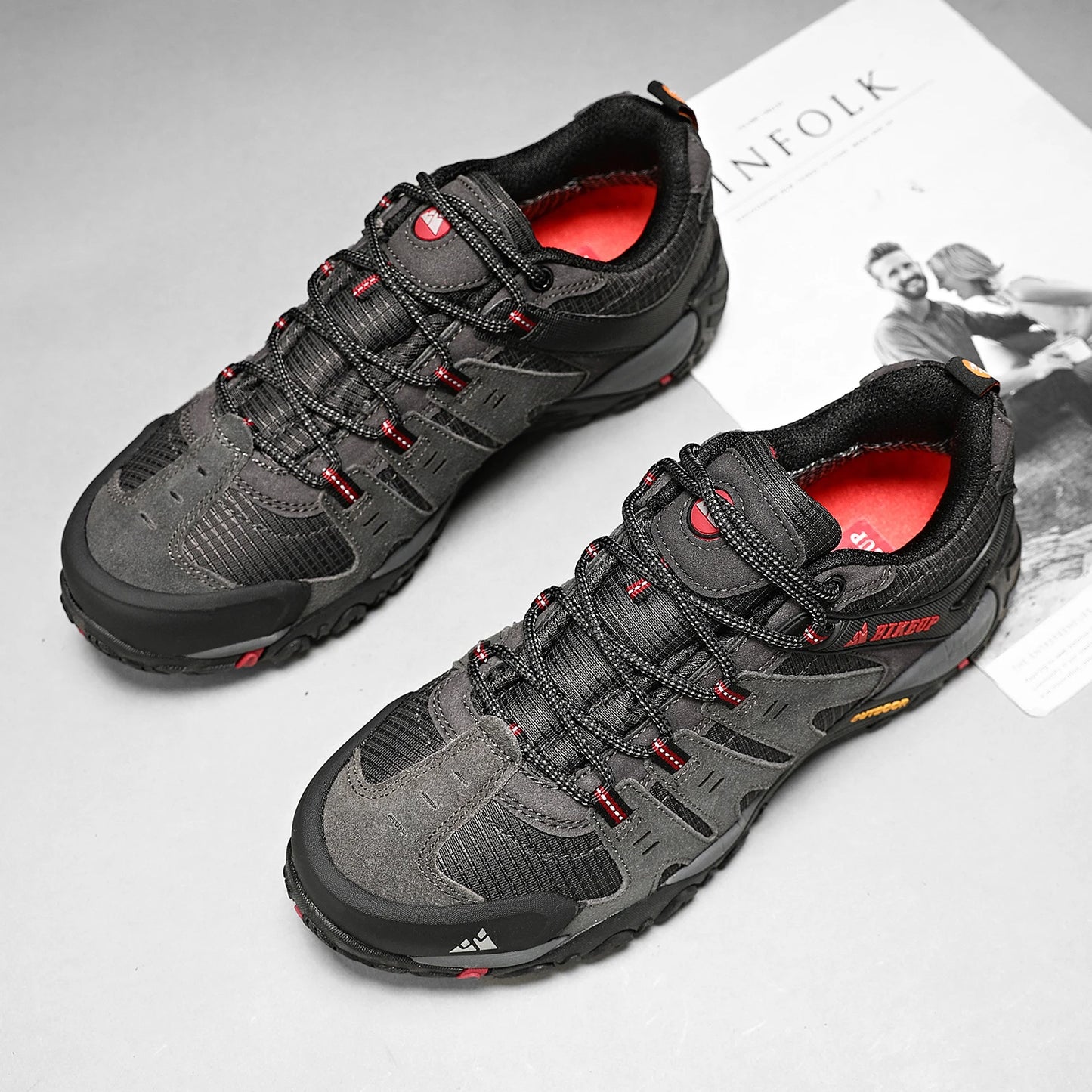 Asher Daniel Grand Outdoors: Men's Hiking Shoes | Suede Leather | Outdoor Shoes | Wear-resistant | Trekking | Walking | Hunting