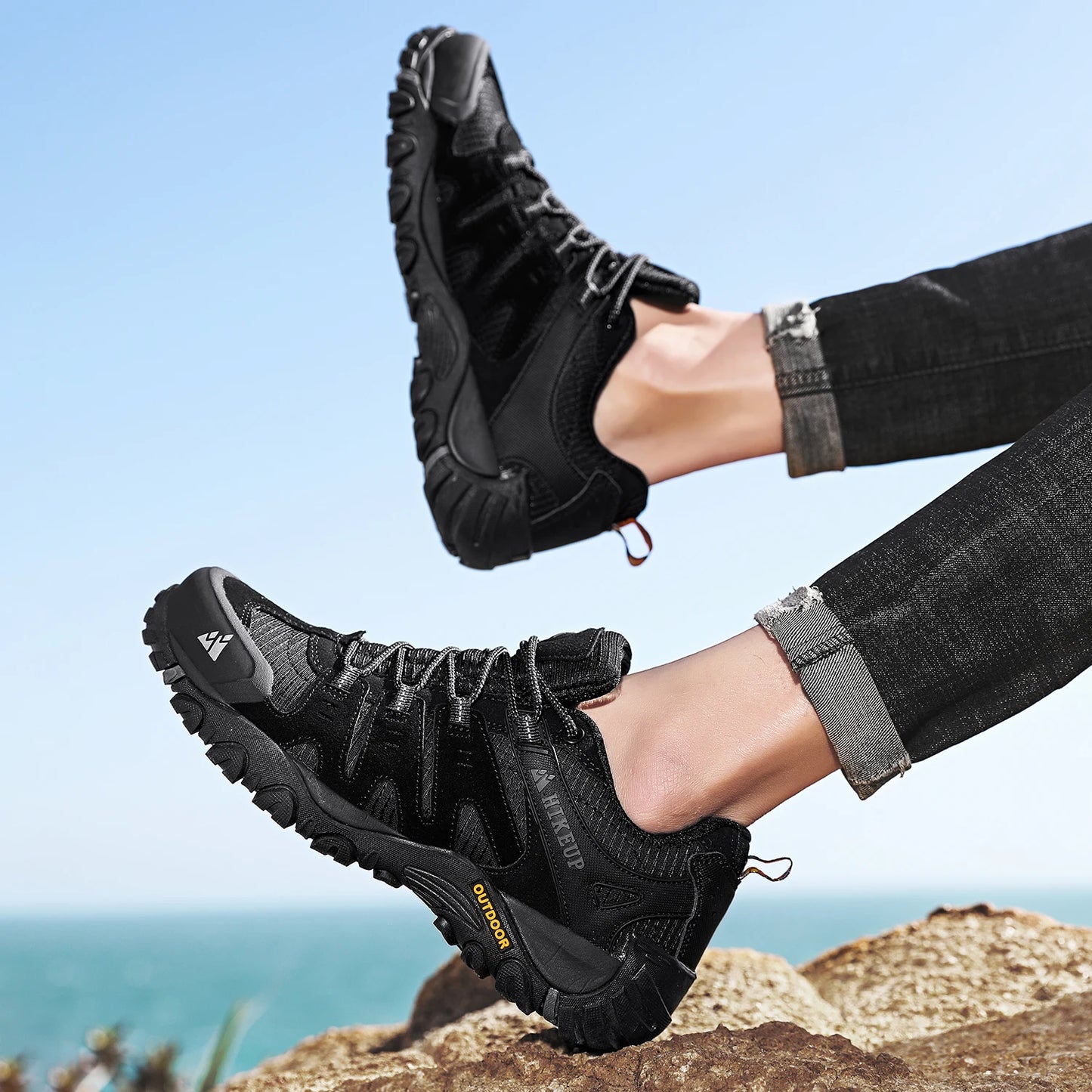 Asher Daniel Grand Outdoors: Men's Hiking Shoes | Suede Leather | Outdoor Shoes | Wear-resistant | Trekking | Walking | Hunting