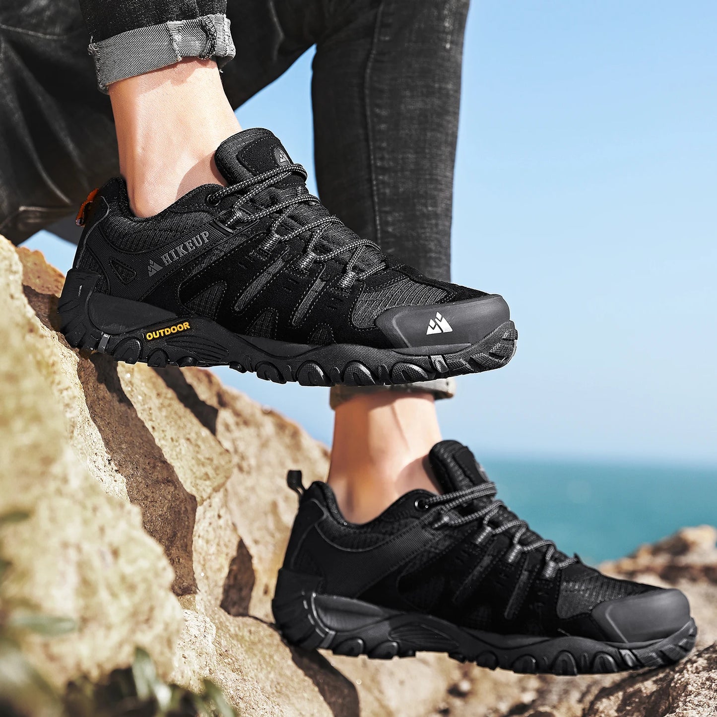 Asher Daniel Grand Outdoors: Men's Hiking Shoes | Suede Leather | Outdoor Shoes | Wear-resistant | Trekking | Walking | Hunting