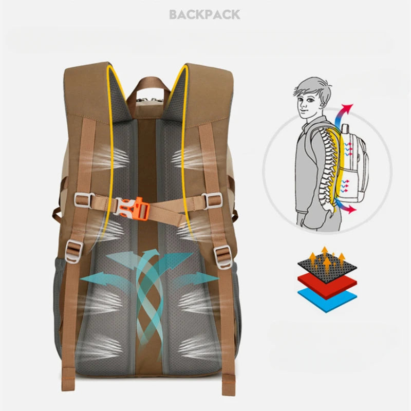 Asher Daniel Grand Outdoors: Hiking Backpack |Lightweight Water Resistant Camping Daypack for Men and Women | Travel Bag for Outdoor Sport Trekking