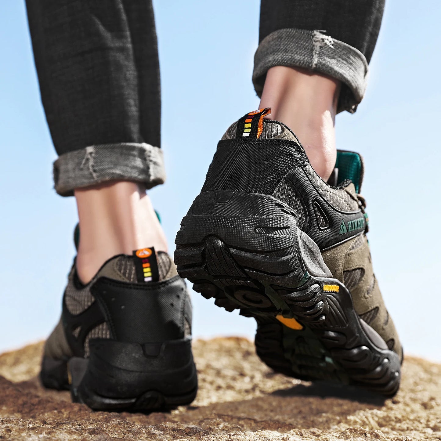 Asher Daniel Grand Outdoors: Men's Hiking Shoes | Suede Leather | Outdoor Shoes | Wear-resistant | Trekking | Walking | Hunting