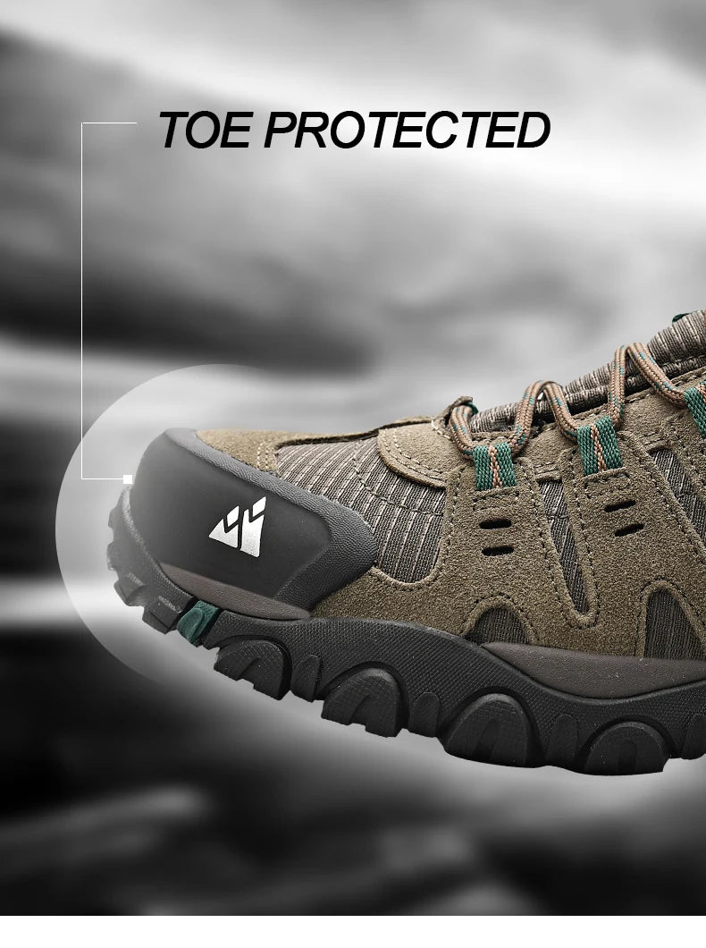 Asher Daniel Grand Outdoors: Men's Hiking Shoes | Suede Leather | Outdoor Shoes | Wear-resistant | Trekking | Walking | Hunting