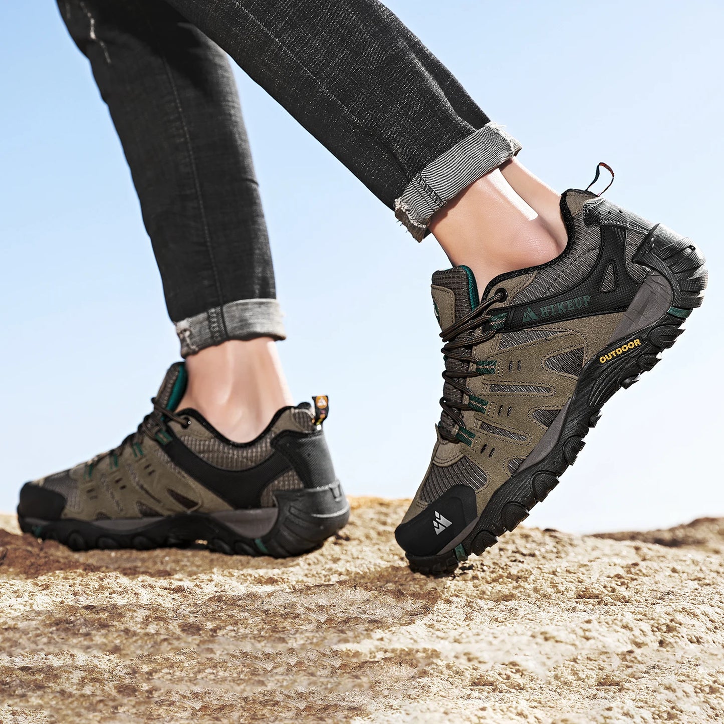 Asher Daniel Grand Outdoors: Men's Hiking Shoes | Suede Leather | Outdoor Shoes | Wear-resistant | Trekking | Walking | Hunting