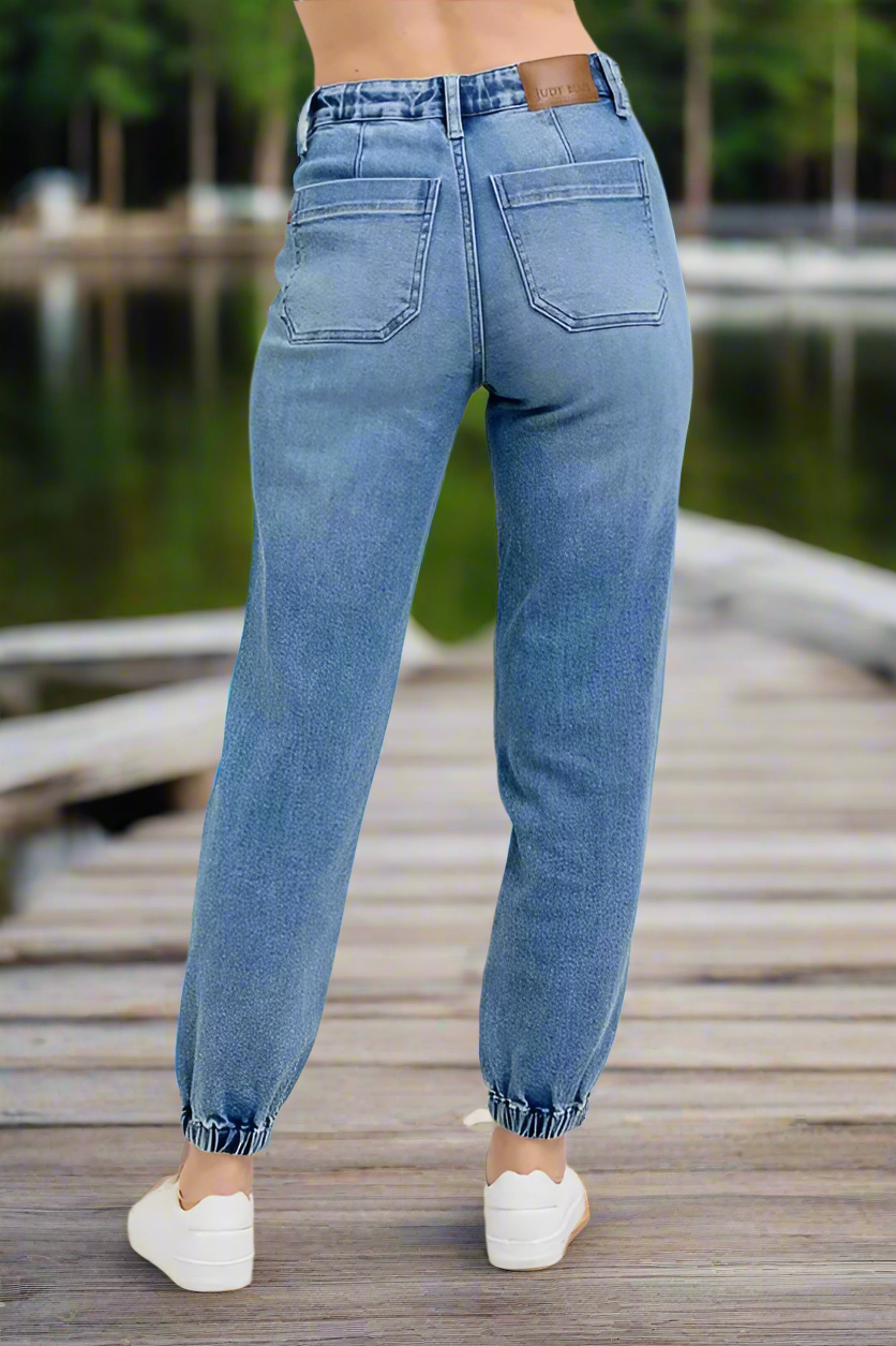 Judy Blue Full Size High Waist Denim Jogger