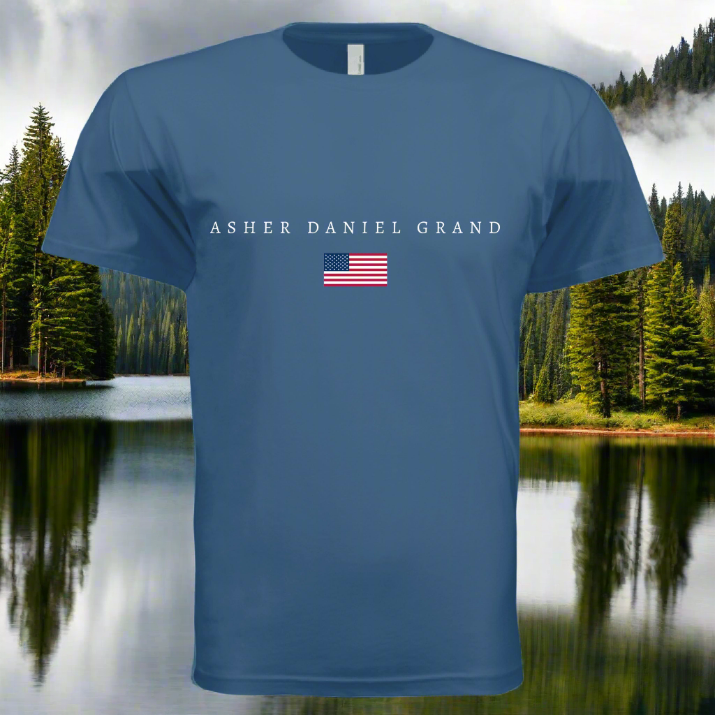 ADG 'American Flag' Cool Blue - Unisex T-Shirt