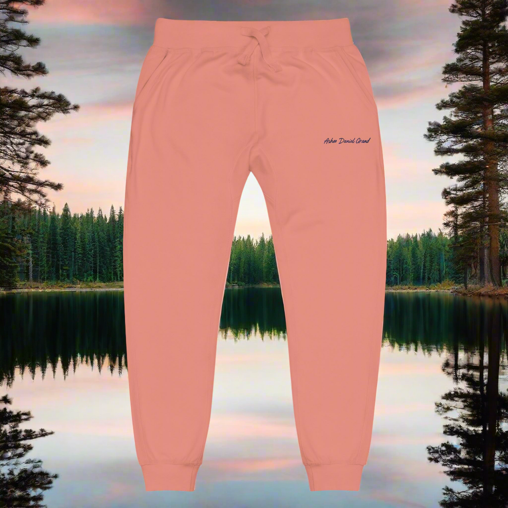 Asher Daniel Grand - 'Simply Grand' - Embroidered (Navy Stitch) Unisex Fleece Sweatpants