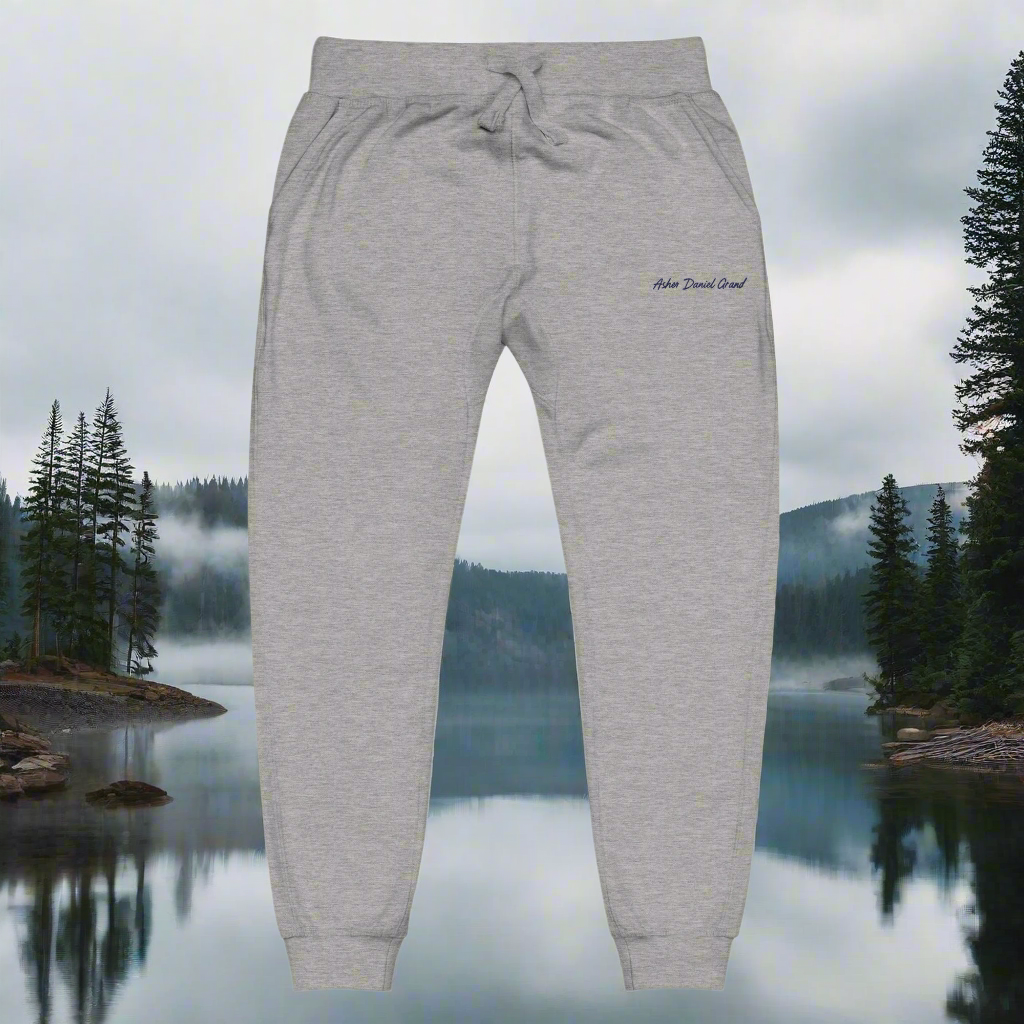 Asher Daniel Grand - 'Simply Grand' - Embroidered (Navy Stitch) Unisex Fleece Sweatpants