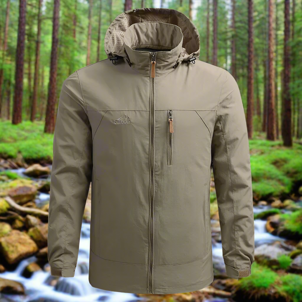 Asher Daniel Grand Outdoors: Hiking Waterproof Jacket | Men's New Autumn Casual Sports Detachable Hooded Coat | Field Mountain Climbing | Travel Thin Windbreaker