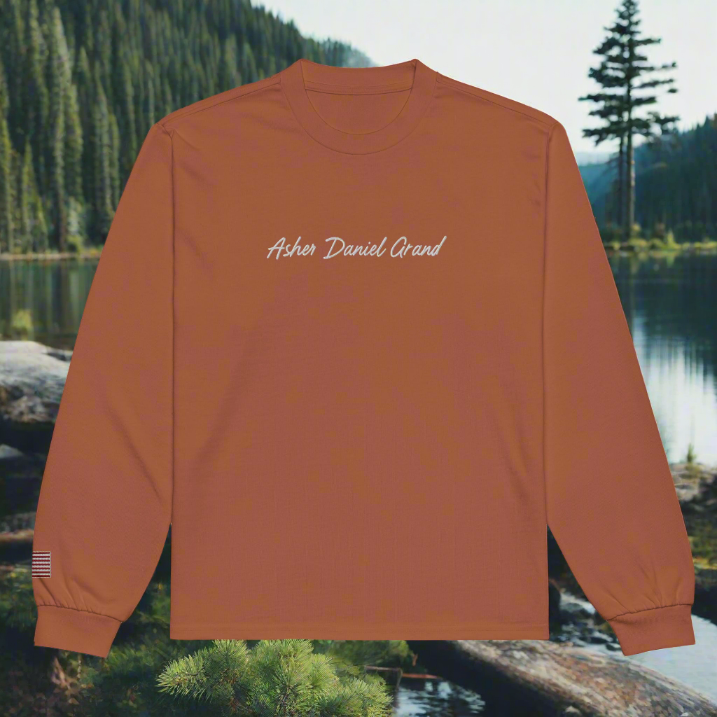Asher Daniel Grand - 'Simply Grand' - Embroidered Premium Heavyweight Long Sleeve Shirt