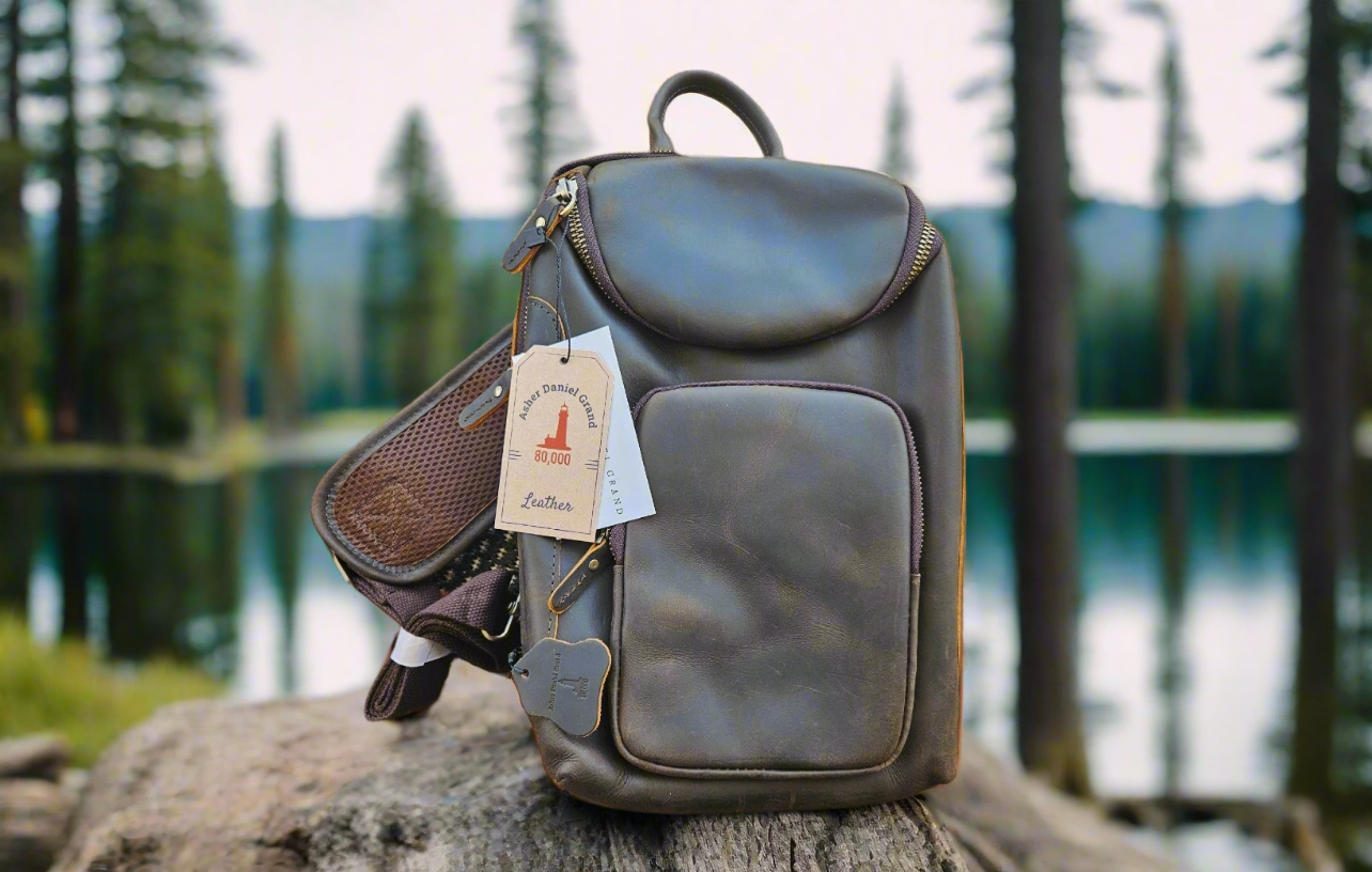 Asher Daniel Grand - Top-Grain Premium Leather Unisex Cross-Body Bag (SUPER NICE!)