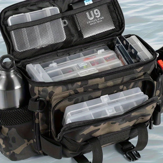 Asher Daniel Grand Outdoors: A practical fishing gear bag | canvas waist bag crossbody shoulder bag | universal travel sports bag