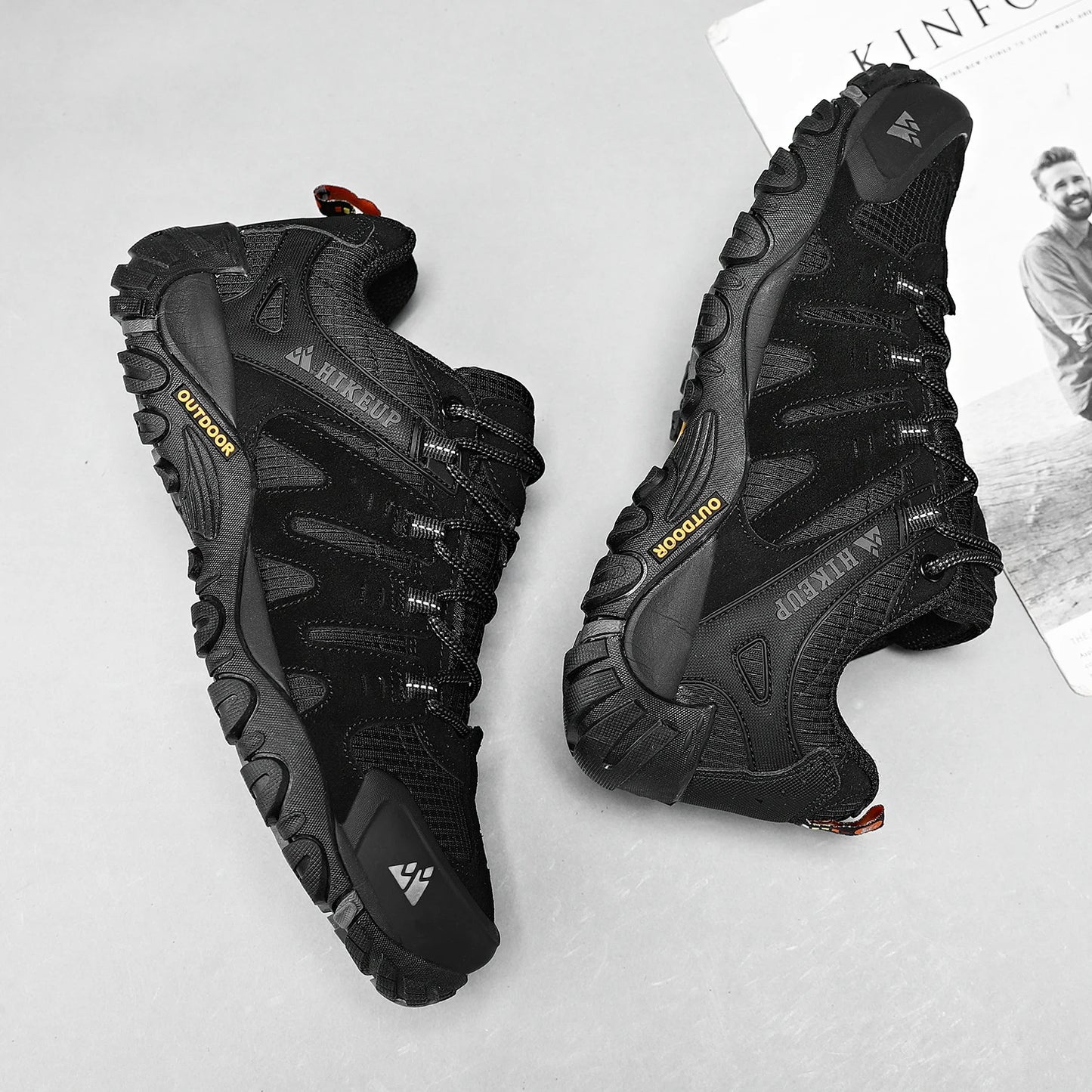 Asher Daniel Grand Outdoors: Men's Hiking Shoes | Suede Leather | Outdoor Shoes | Wear-resistant | Trekking | Walking | Hunting