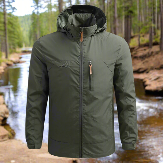 Asher Daniel Grand Outdoors: Hiking Waterproof Jacket | Men's New Autumn Casual Sports Detachable Hooded Coat | Field Mountain Climbing | Travel Thin Windbreaker