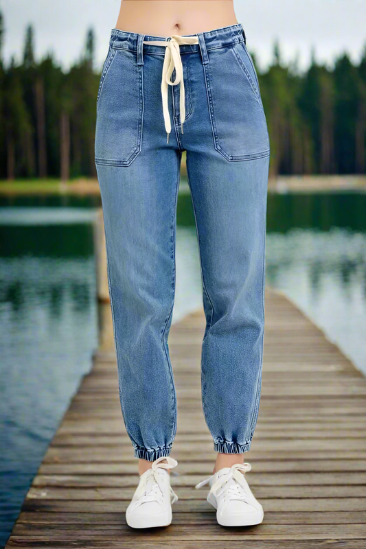 Judy Blue Full Size High Waist Denim Jogger