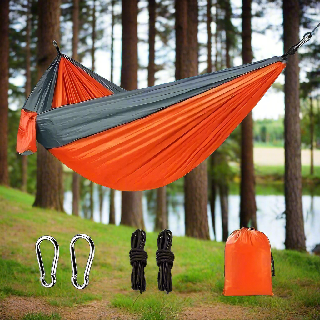 Asher Daniel Grand Outdoors: Camping Hammock | Camping Accessories Gear for Outdoor/Indoor with Tree Straps | Nylon Lightweight Hammocks for Touring Hiking