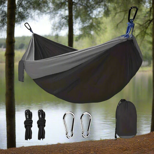 Asher Daniel Grand Outdoors: Camping Hammock | Camping Accessories Gear for Outdoor/Indoor with Tree Straps | Nylon Lightweight Hammocks for Touring Hiking