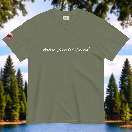 Asher Daniel Grand - 'Simply Grand' - Unisex Garment-Dyed Heavyweight T-Shirt