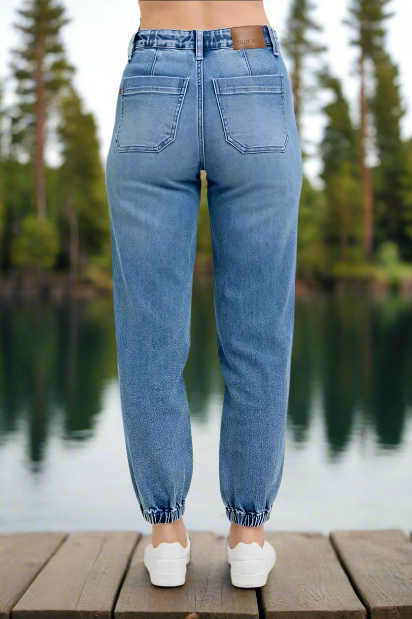 Judy Blue Full Size High Waist Denim Jogger