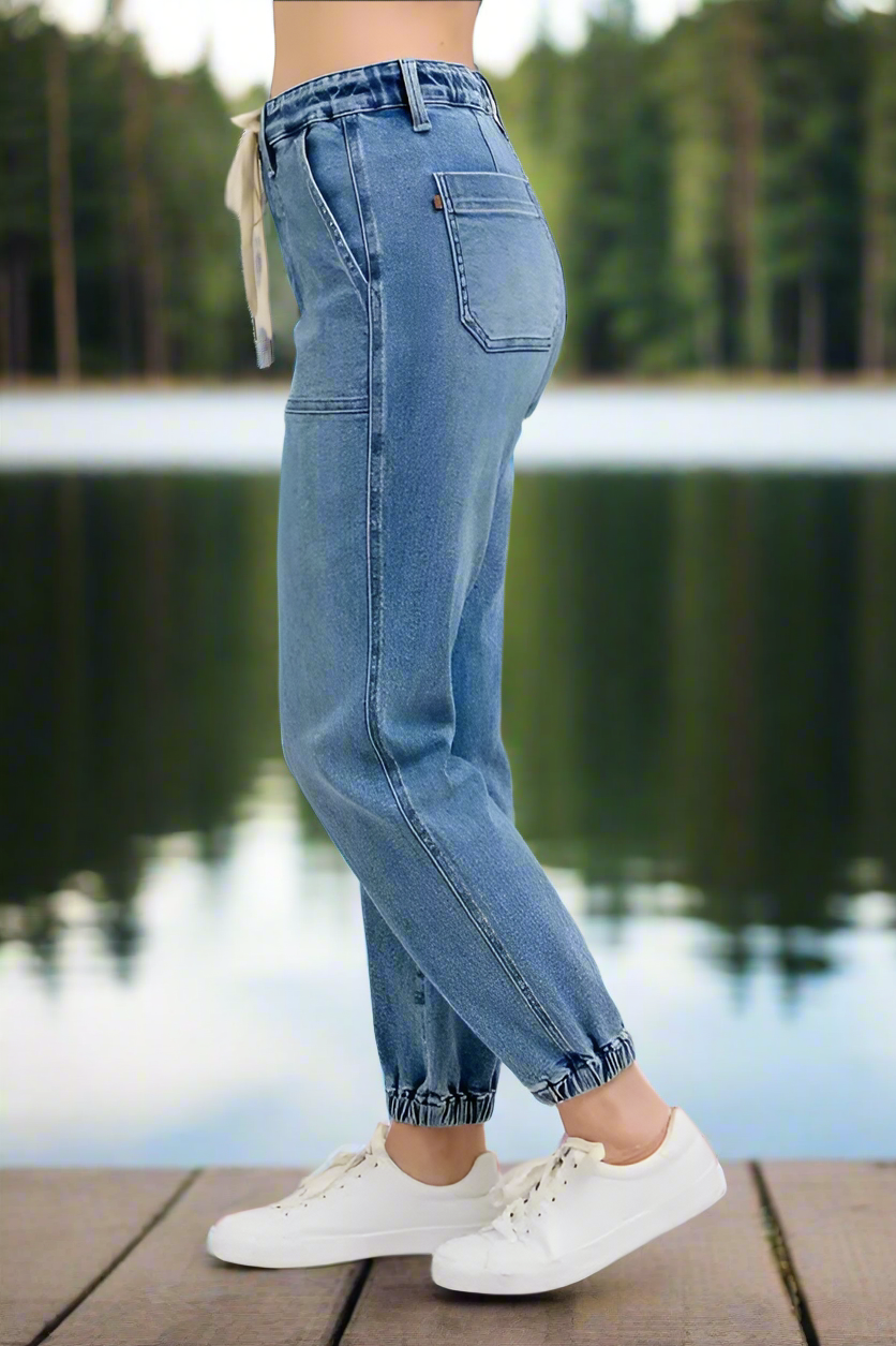 Judy Blue Full Size High Waist Denim Jogger