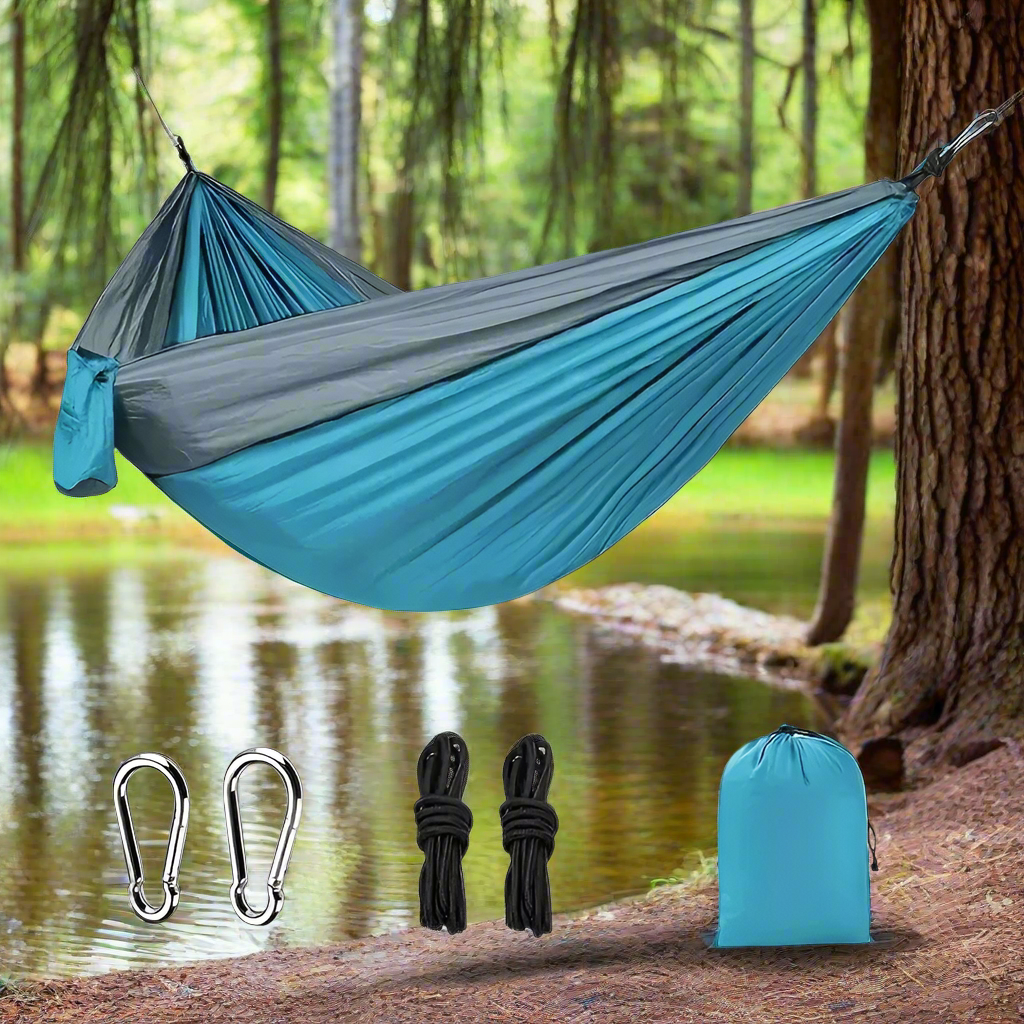 Asher Daniel Grand Outdoors: Camping Hammock | Camping Accessories Gear for Outdoor/Indoor with Tree Straps | Nylon Lightweight Hammocks for Touring Hiking