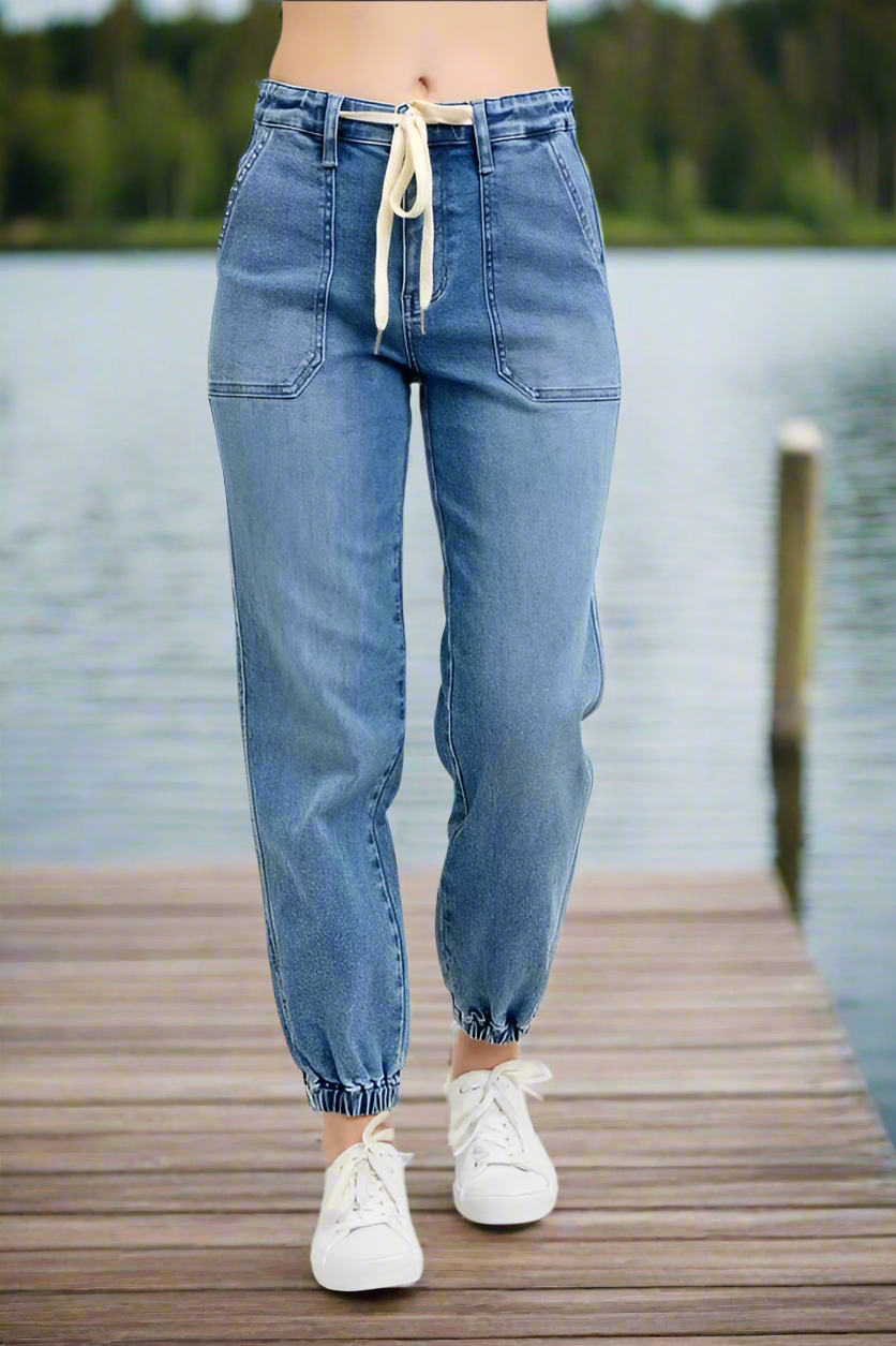 Judy Blue Full Size High Waist Denim Jogger