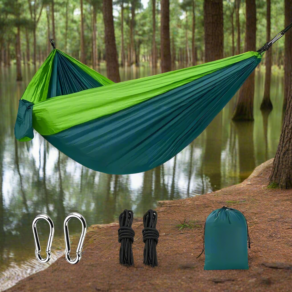 Asher Daniel Grand Outdoors: Camping Hammock | Camping Accessories Gear for Outdoor/Indoor with Tree Straps | Nylon Lightweight Hammocks for Touring Hiking