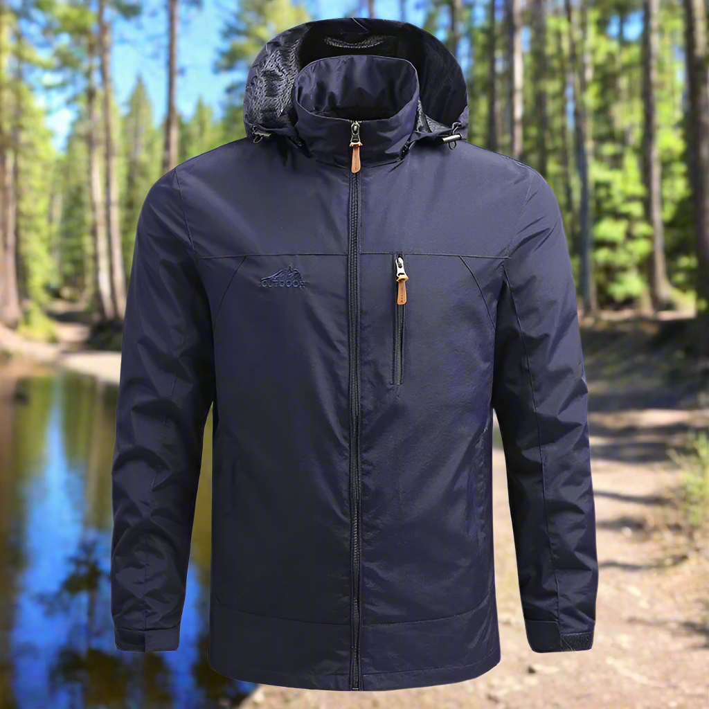 Asher Daniel Grand Outdoors: Hiking Waterproof Jacket | Men's New Autumn Casual Sports Detachable Hooded Coat | Field Mountain Climbing | Travel Thin Windbreaker
