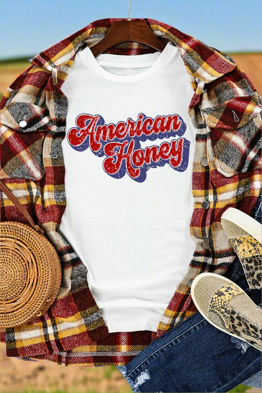 American HONEY Cuffed Tee